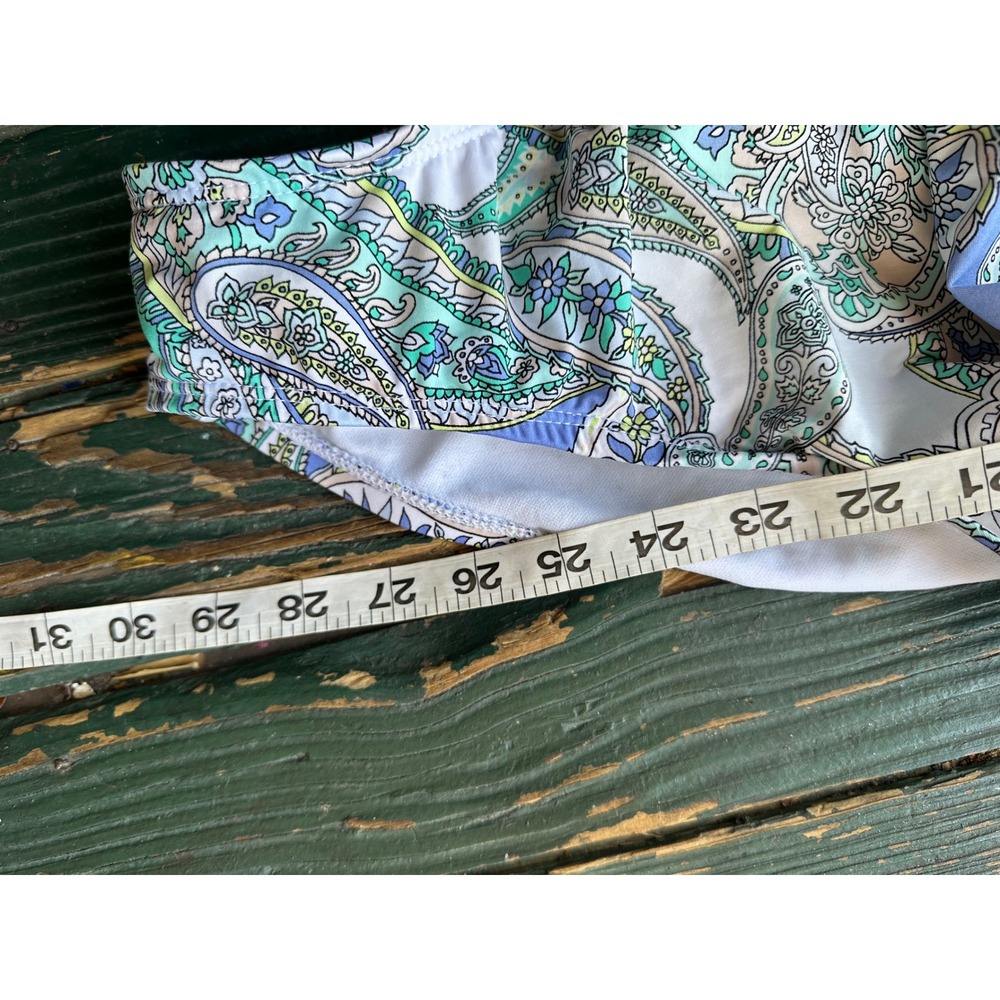 Alex Marie Womens Paisley One Piece Swimsuit Green Blue Purple Size 16 AX214556 - Picture 3 of 8